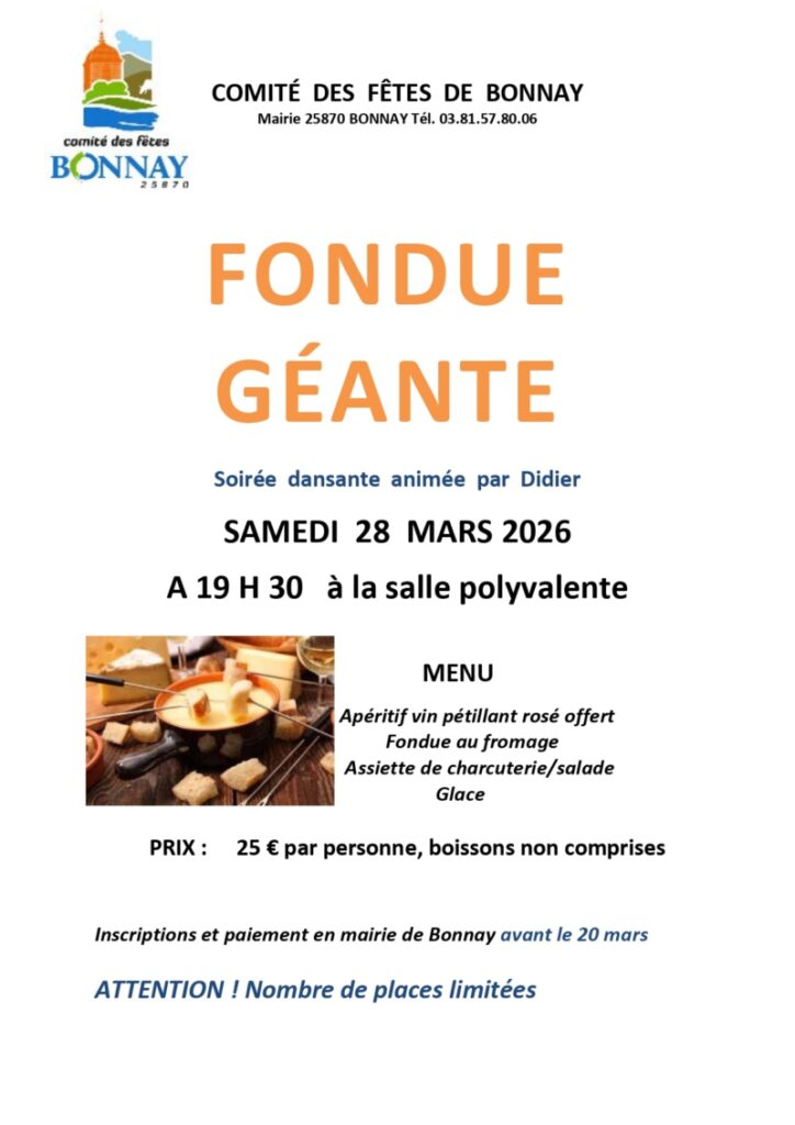 Fondue Géante - 28 mars 2026