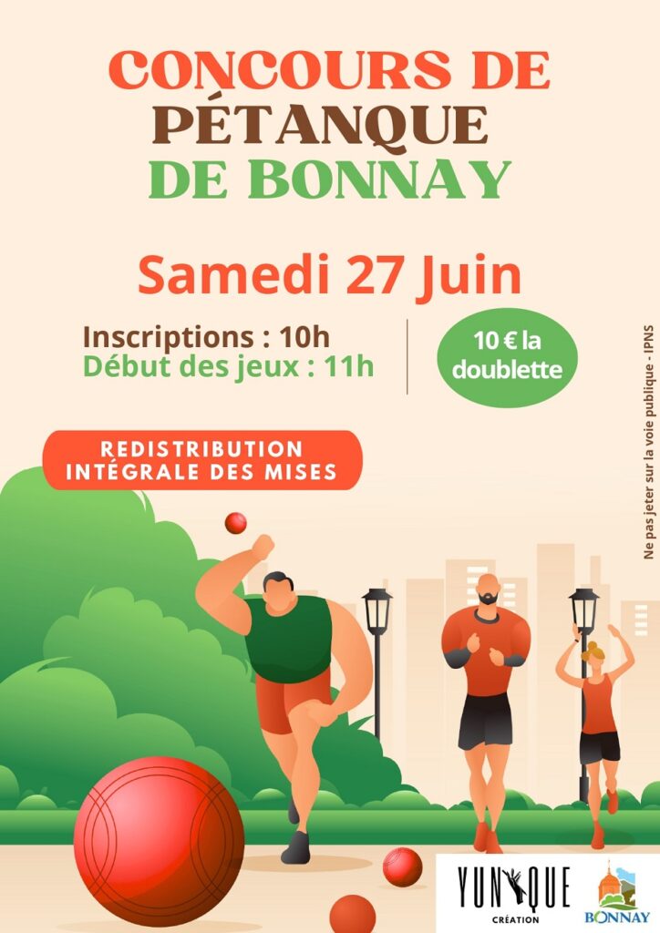 Affiche pétanque Bonnay 2026