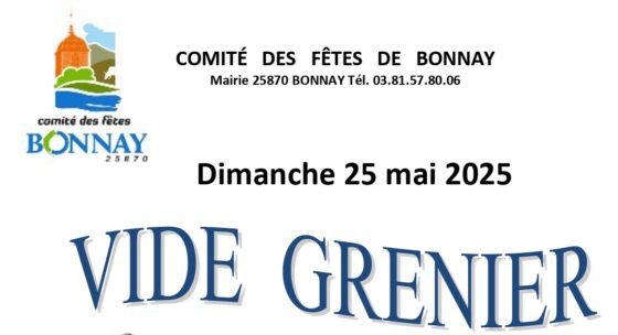Le vide grenier de Bonnay. . .