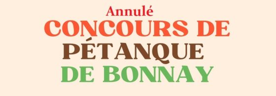 Annulation : Concours de Pétanque à Bonnay