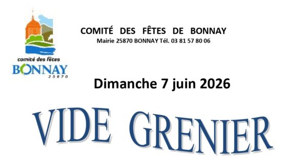 Le vide grenier de Bonnay. . .