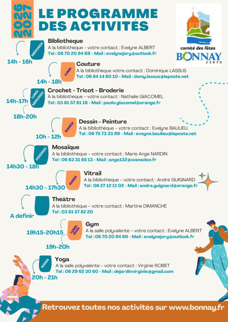 Programme activités comité 26/27