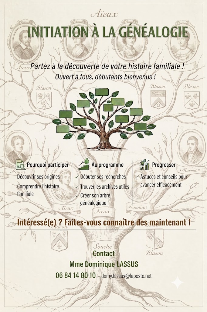 Affiche recherches généalogique