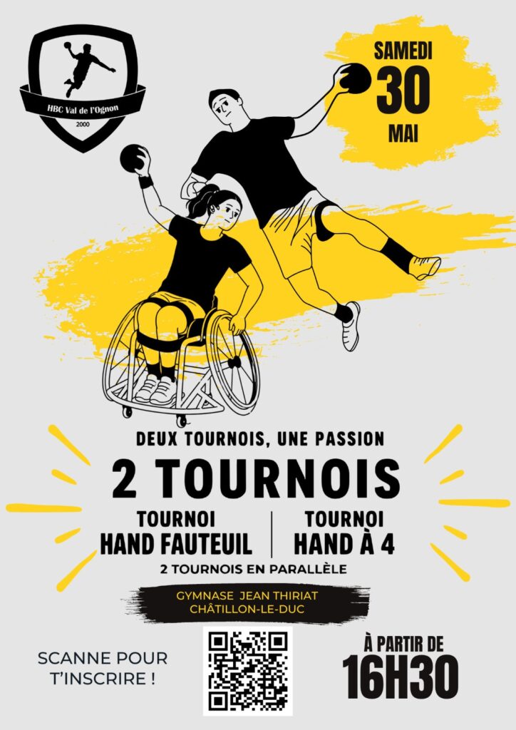 Affiche tournoi de Hand le 30 mai 2026