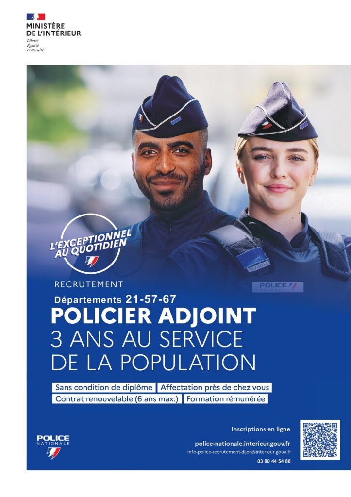 Affiche devenir policier adjoint