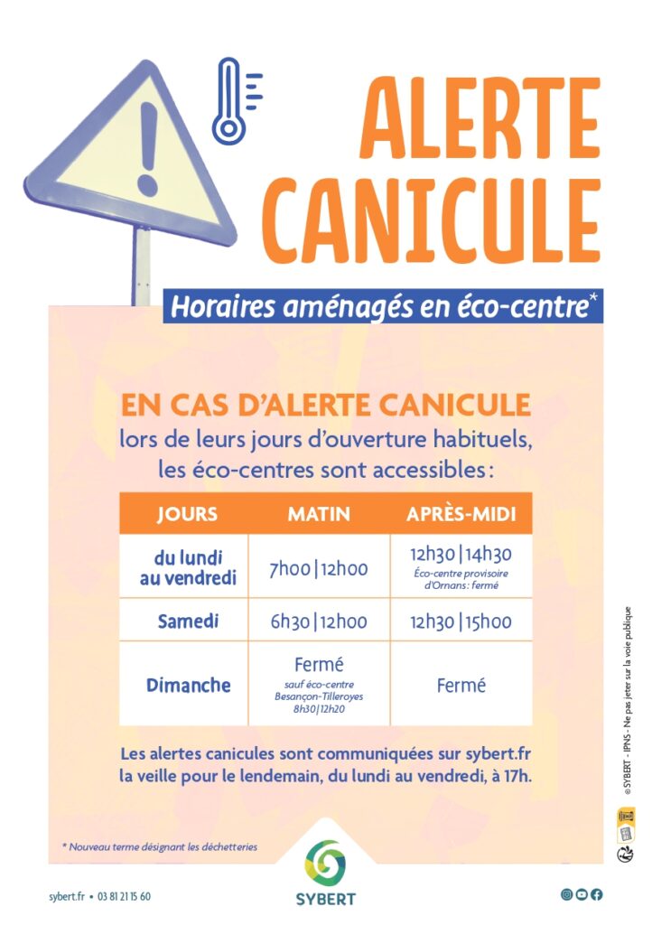 Aménagement horaires déchetterie 2025